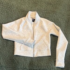 Abercrombie YPB neoKNIT Mockneck FullZip S Heather Grey